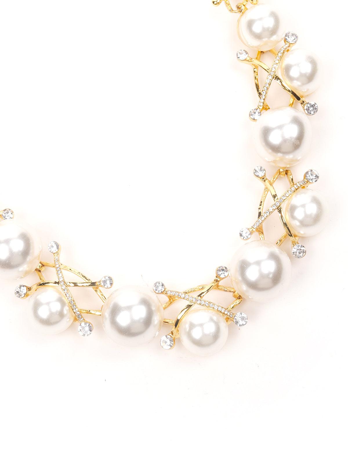 Women's Gold Stones Pearly Se