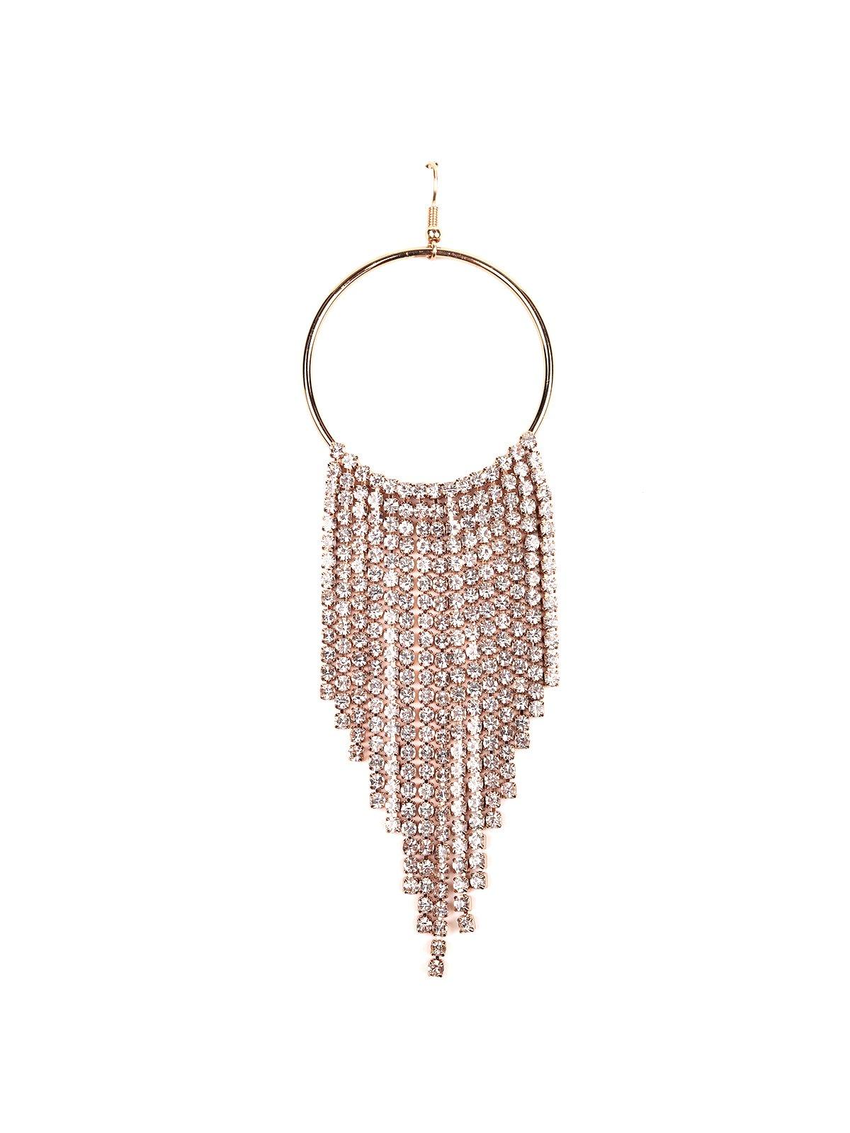 Women's Gold-Tone Tassel Hoop Earring