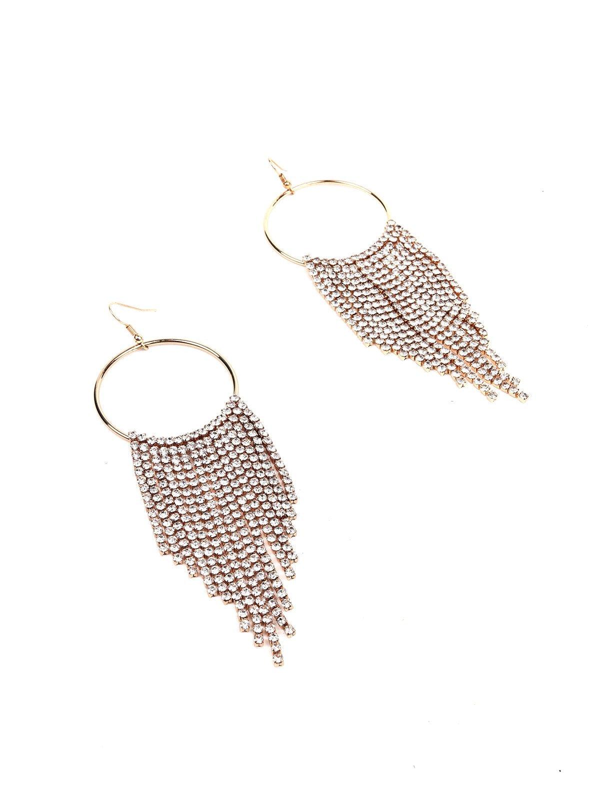 Women's Gold-Tone Tassel Hoop Earring