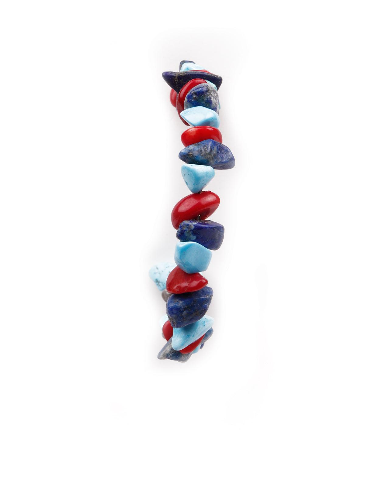 Women's Gorgeous Blue Hue Stone Hoop Earring