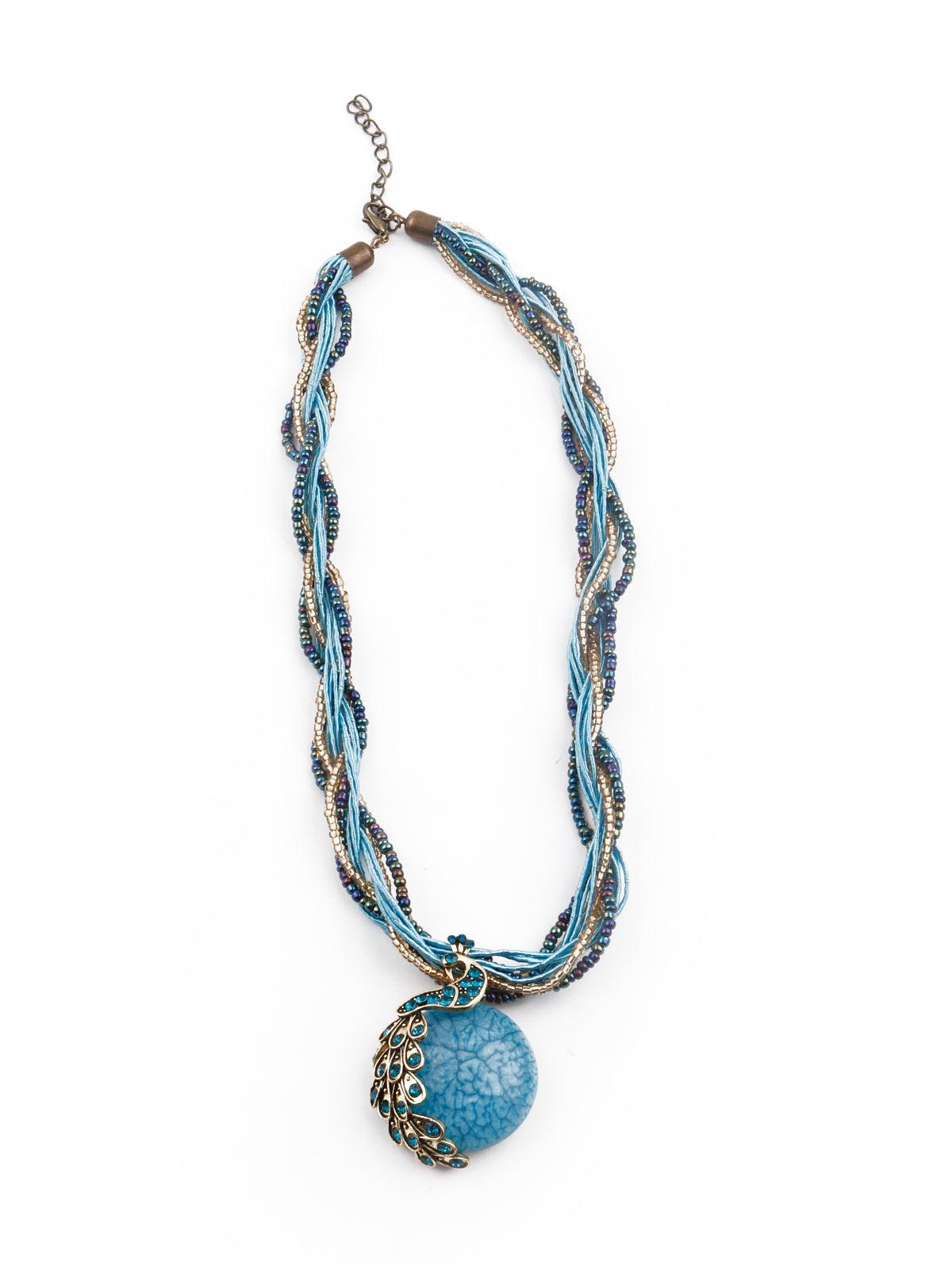 Women's Gorgeous Blue Pendant Necklac