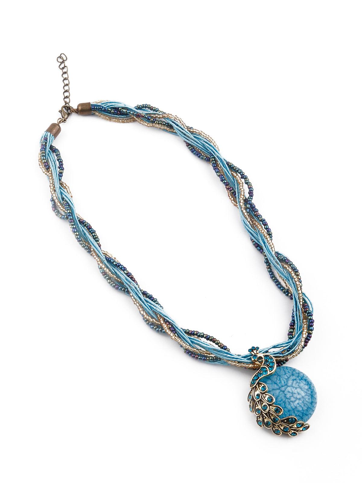 Women's Gorgeous Blue Pendant Necklac