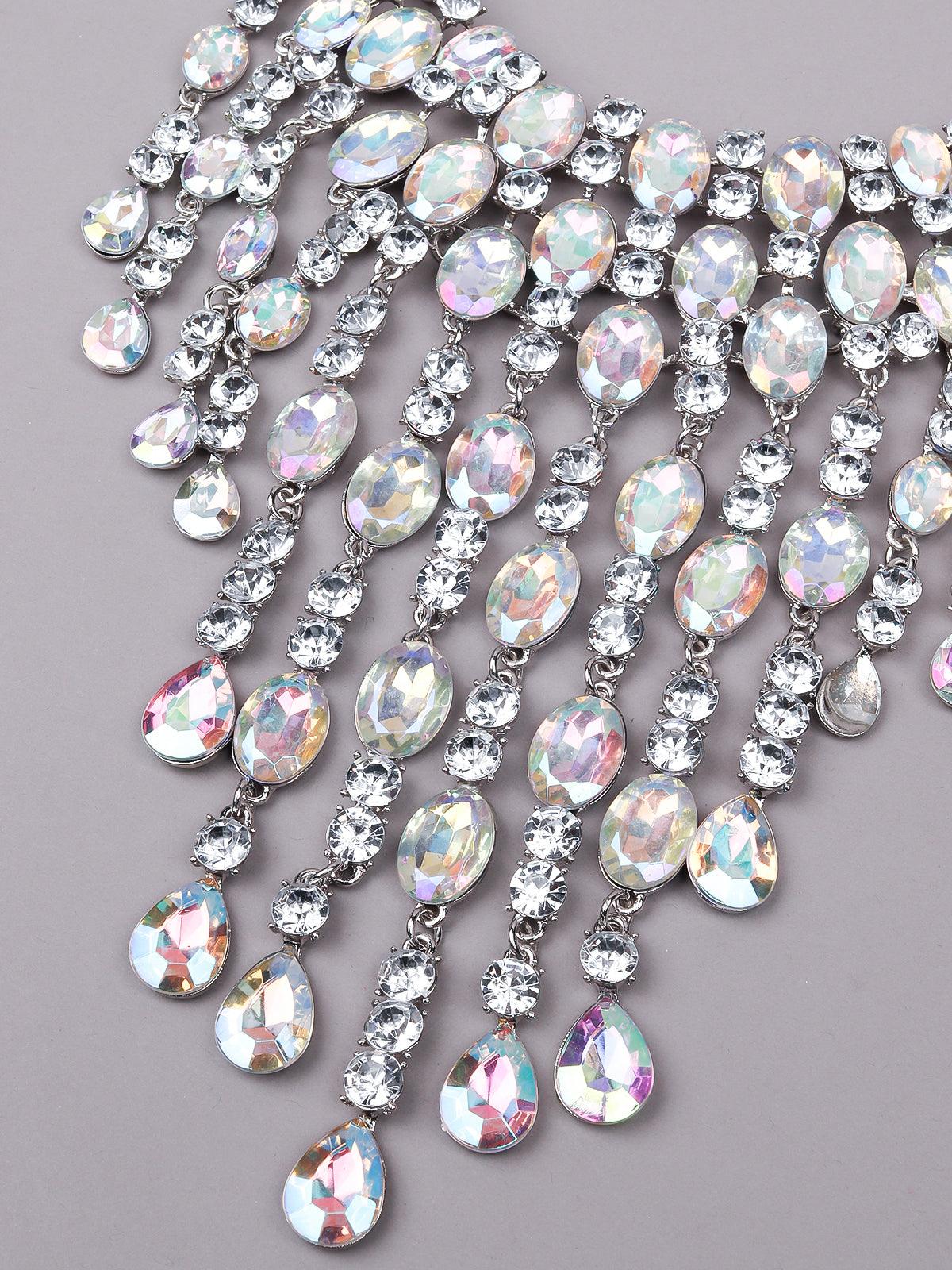Women's Gorgeous Crystal Dropping Necklace Princess Necklac