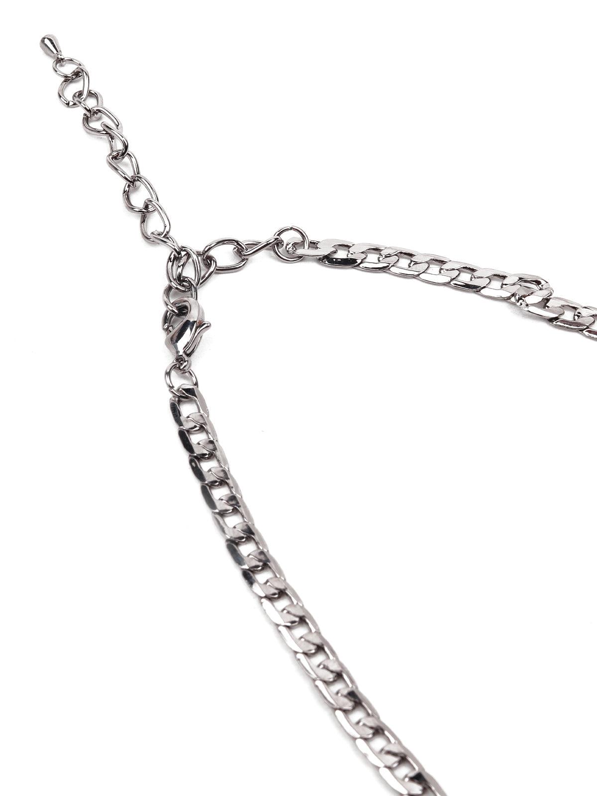 Women's Gorgeous Crystal Necklace Embellished With Blue Ston