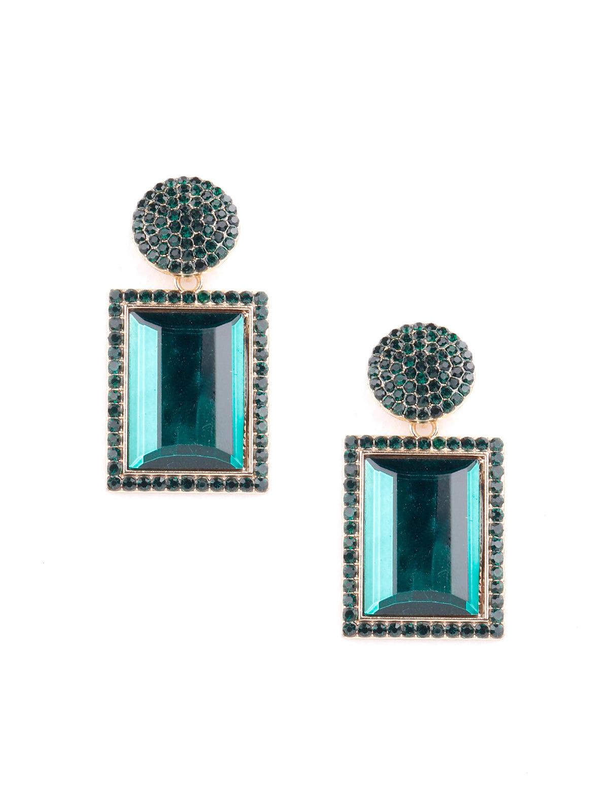 Women's Gorgeous Deep Green Statement Earring
