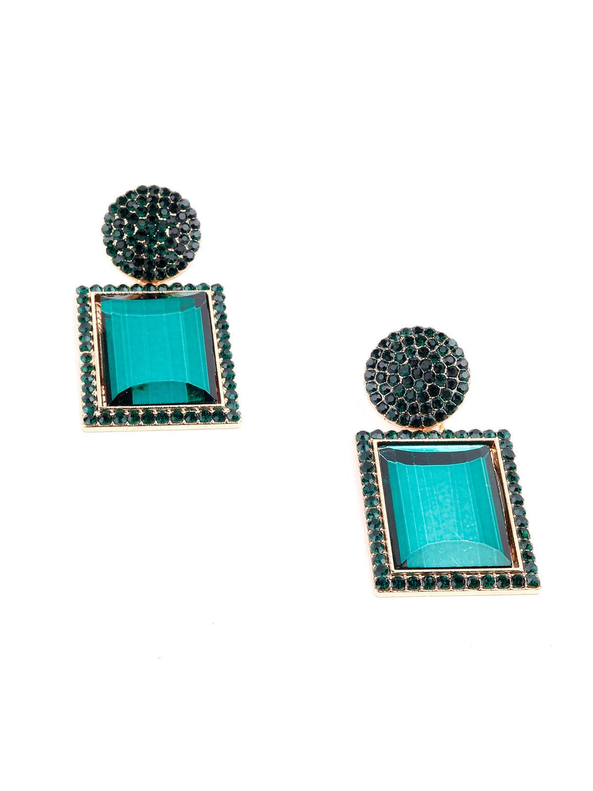 Women's Gorgeous Deep Green Statement Earring