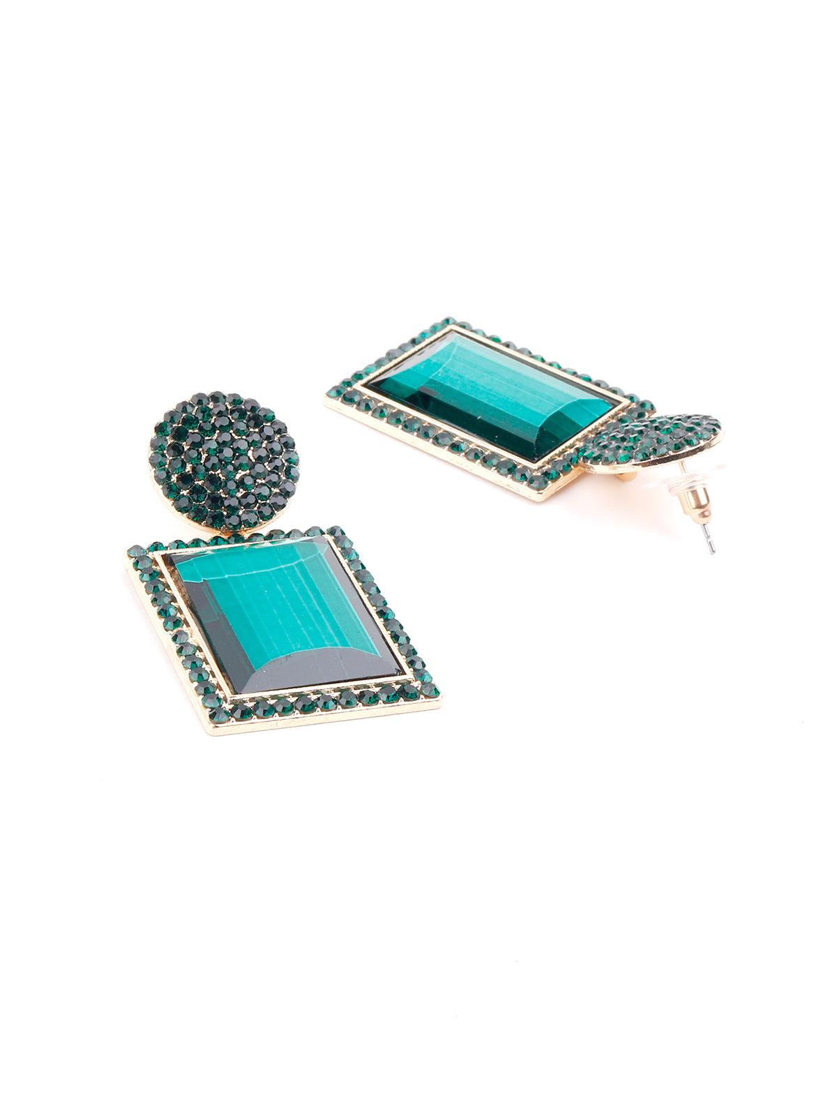 Women's Gorgeous Deep Green Statement Earring