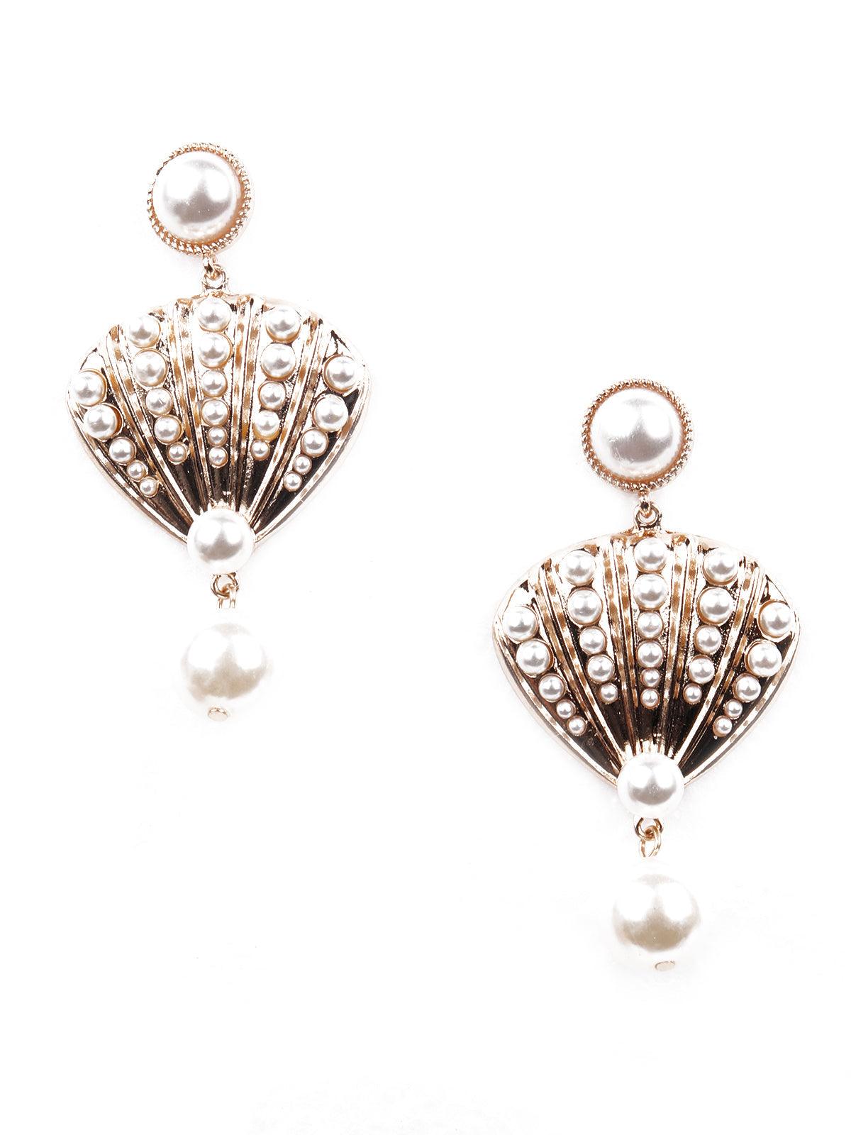 Women's Gorgeous Gold-Tone Textured Earring