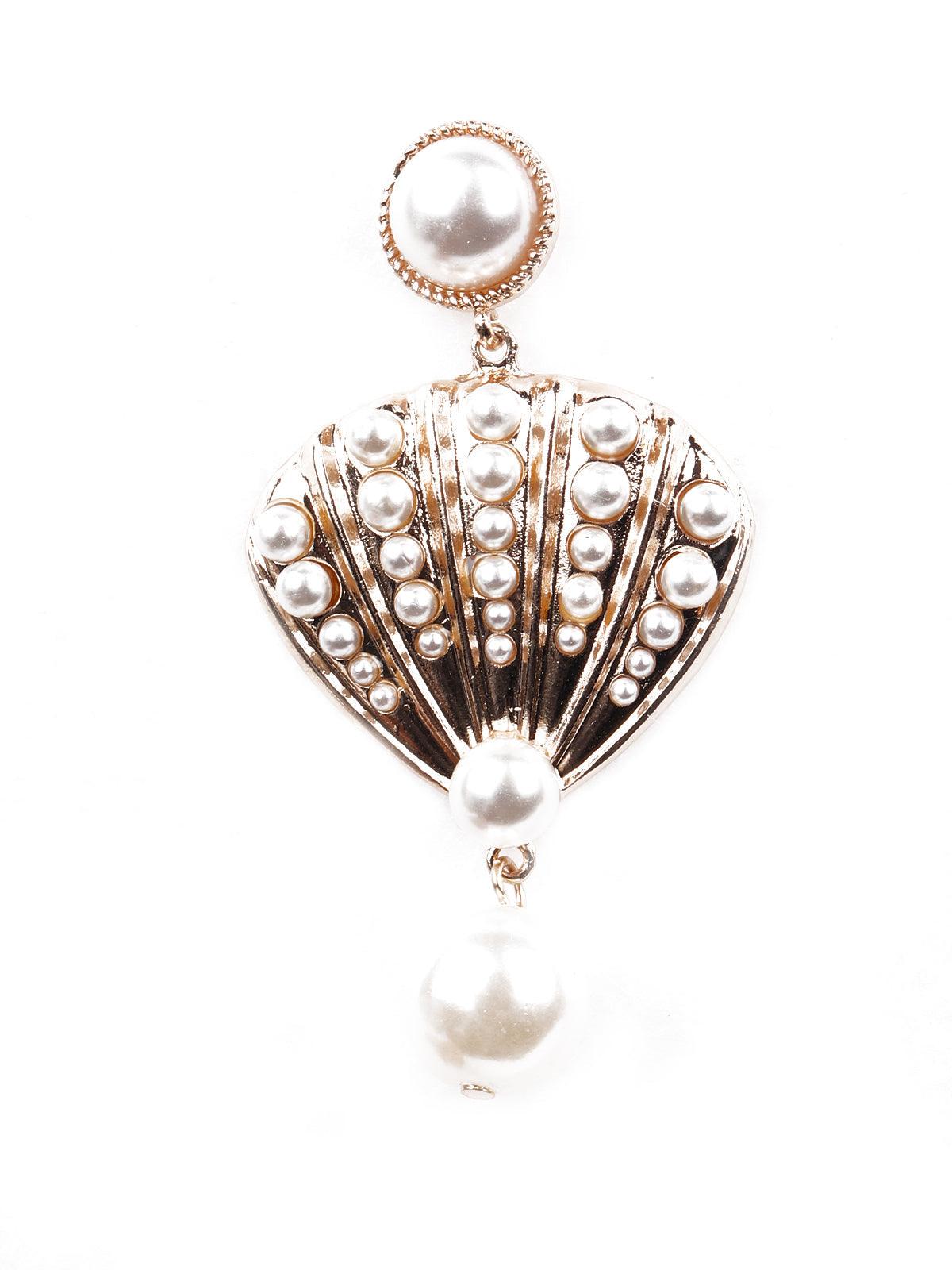 Women's Gorgeous Gold-Tone Textured Earring