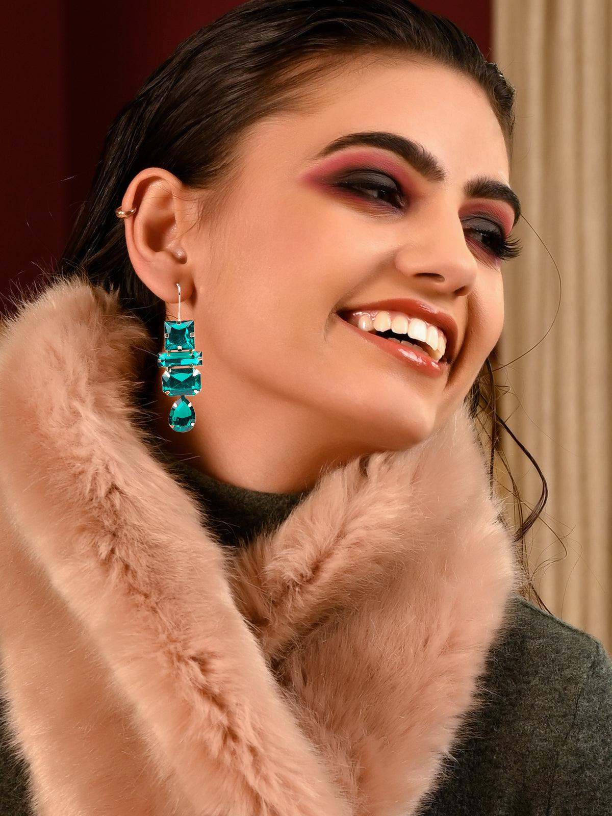 Women's Gorgeous Green Statement Earring