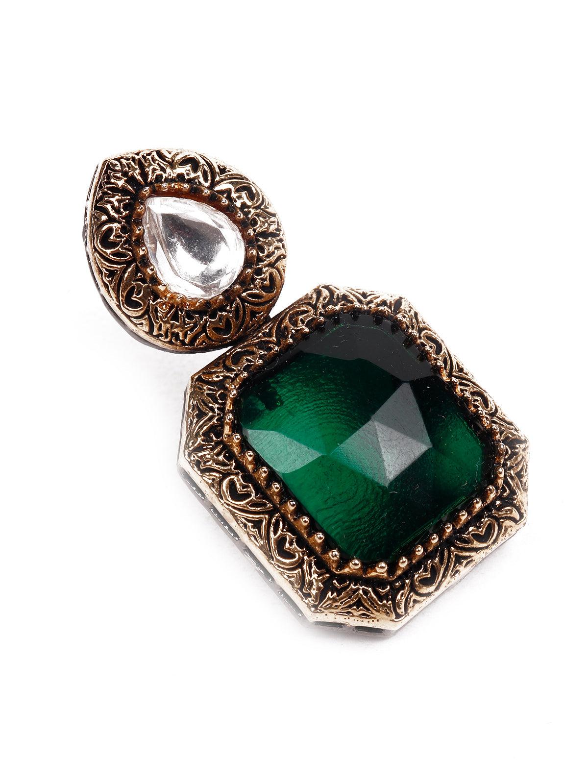 Women's Gorgeous Green Statement Earring