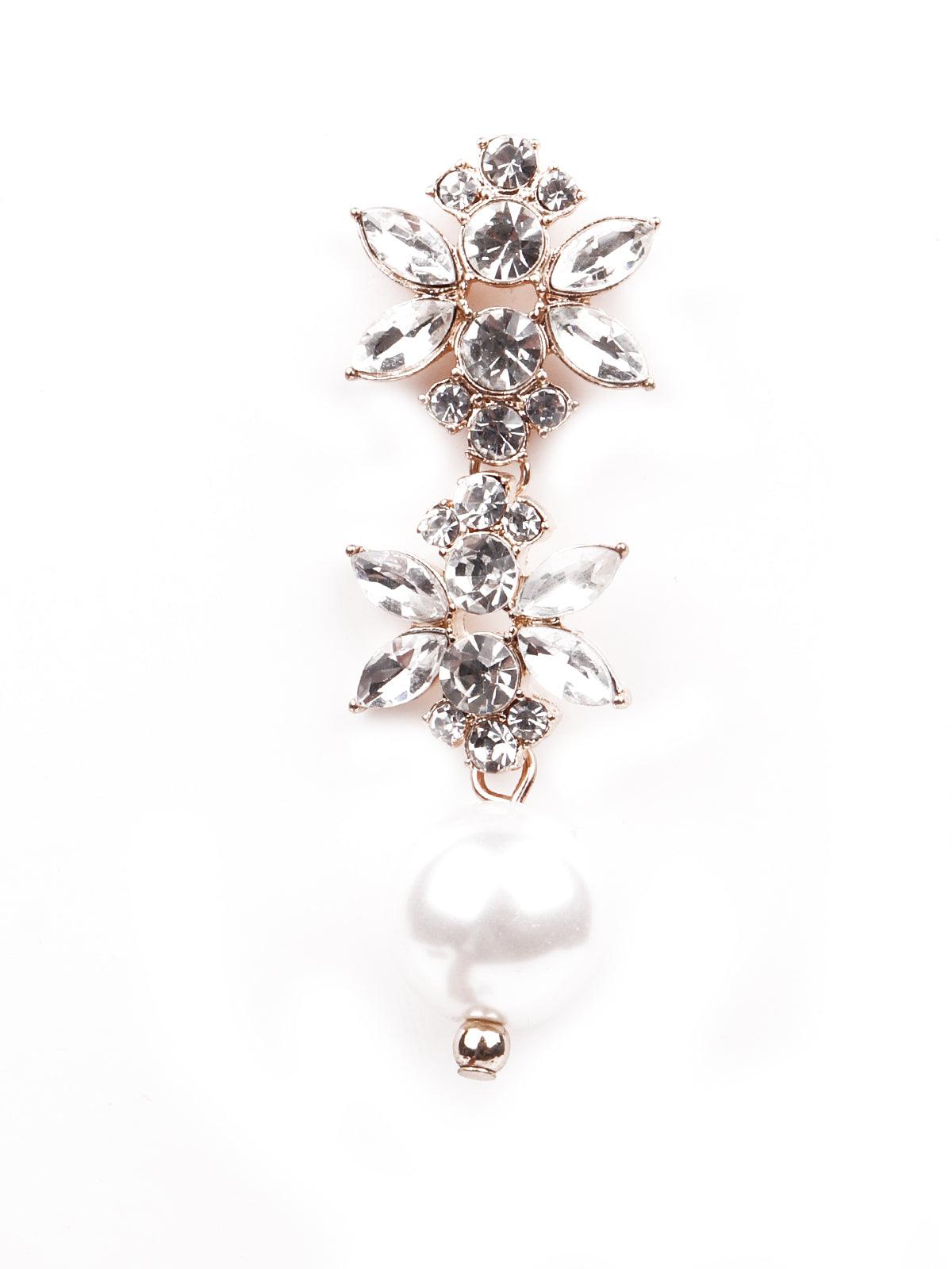 Women's Gorgeous Sparkling Floral Drop Earring