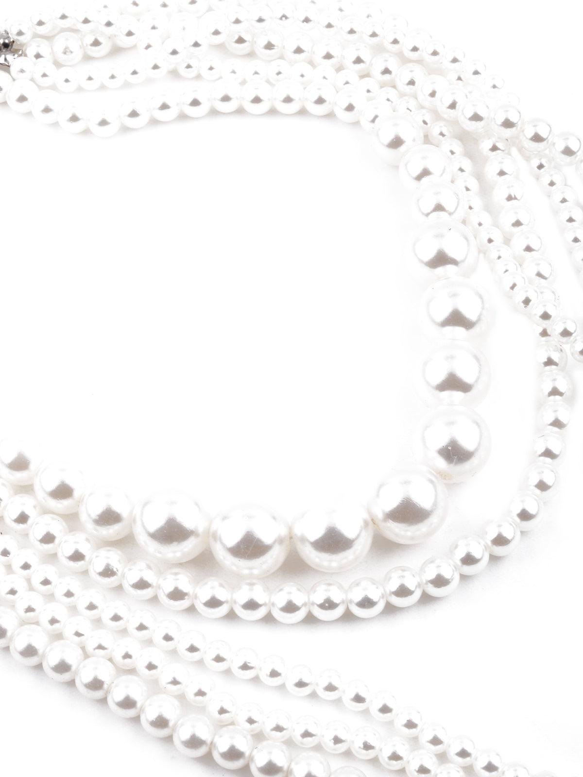 Women's Gorgeous White Artificial Pearl Layered Necklace For Wome