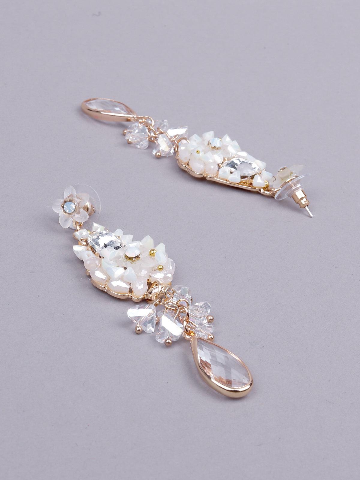 Women's Gorgeous White Floral Drop Earring