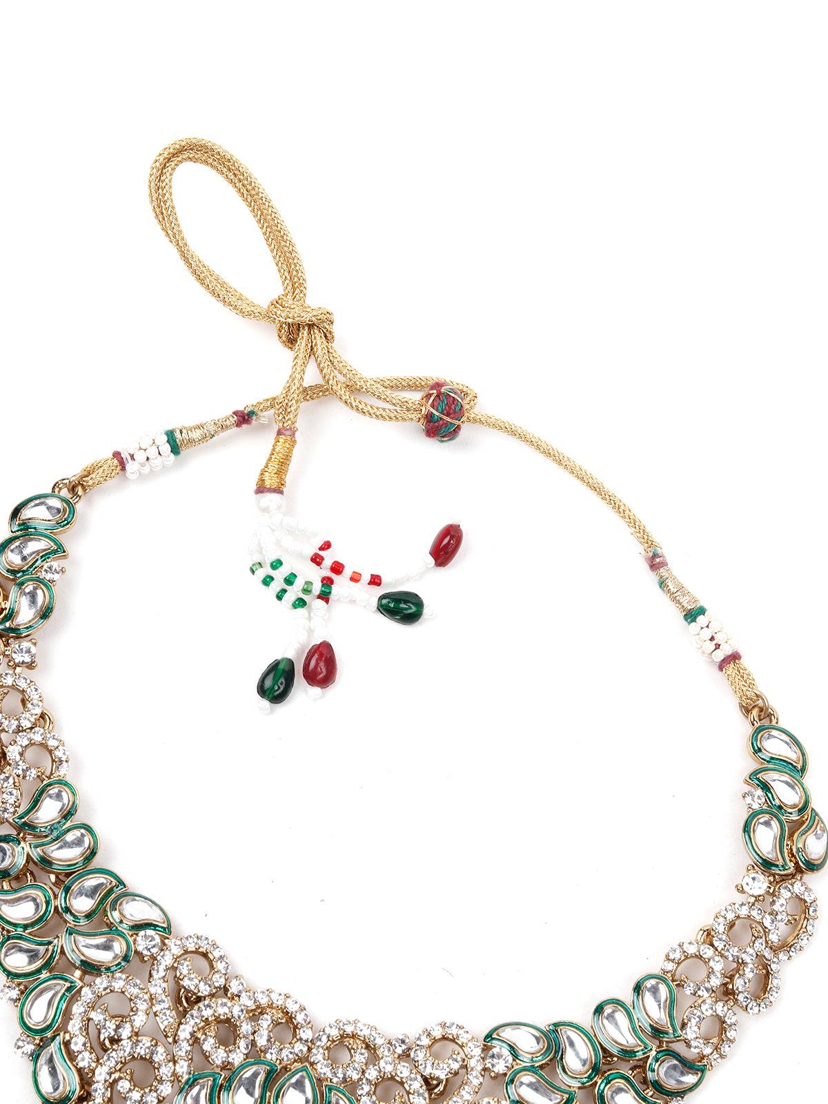 Women's Green Stones And Kundan Se