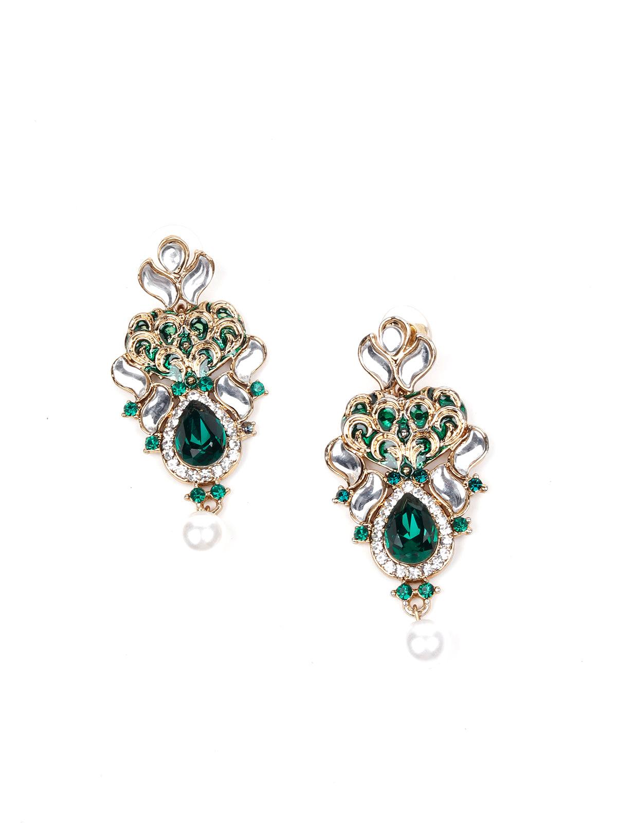 Women's Green Stones And Kundan Se