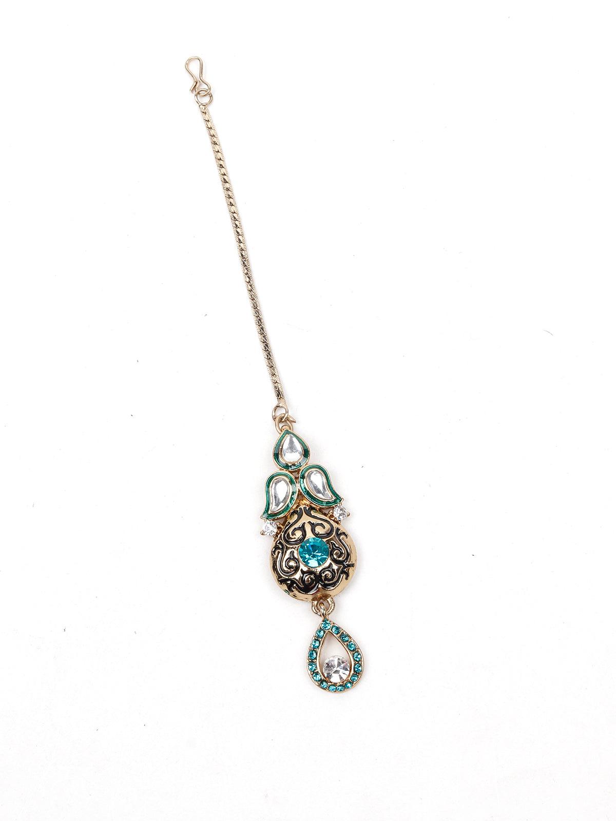 Women's Green Stones And Kundan Se