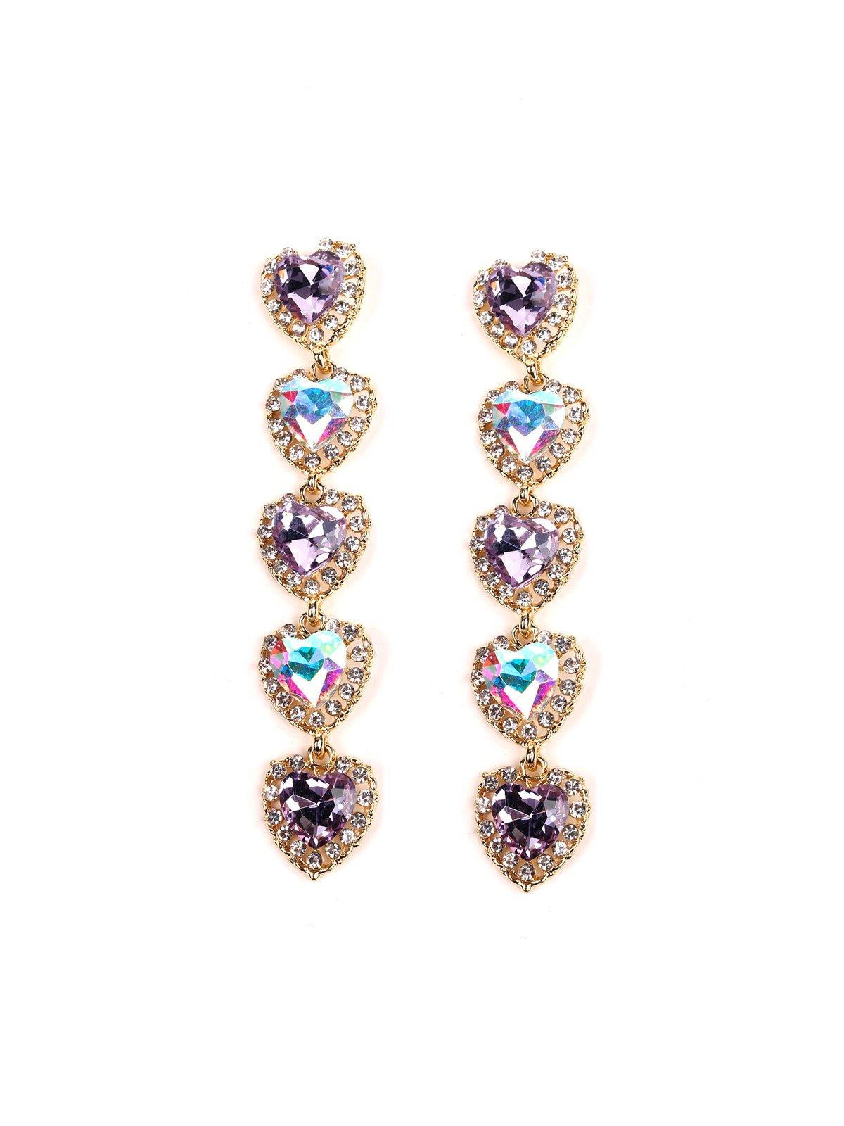 Women's Heart Crystal Drop Earring
