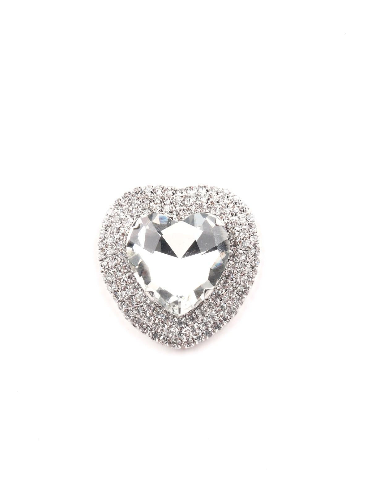 Women's Heart Shaped Statement Stud Earring