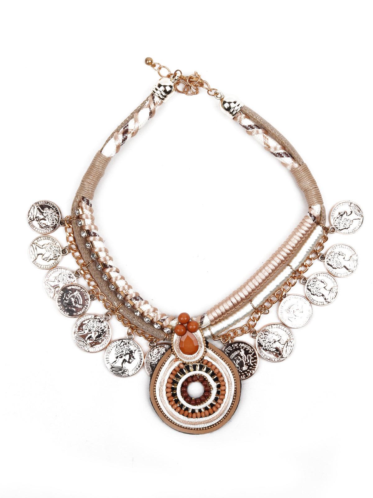 Women's Heavy Charms Embellished Necklac