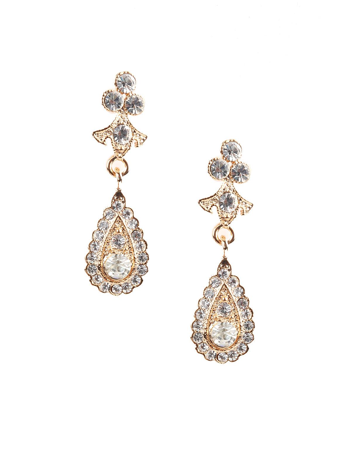 Women's Hermosa White Crystal Dangling Earring