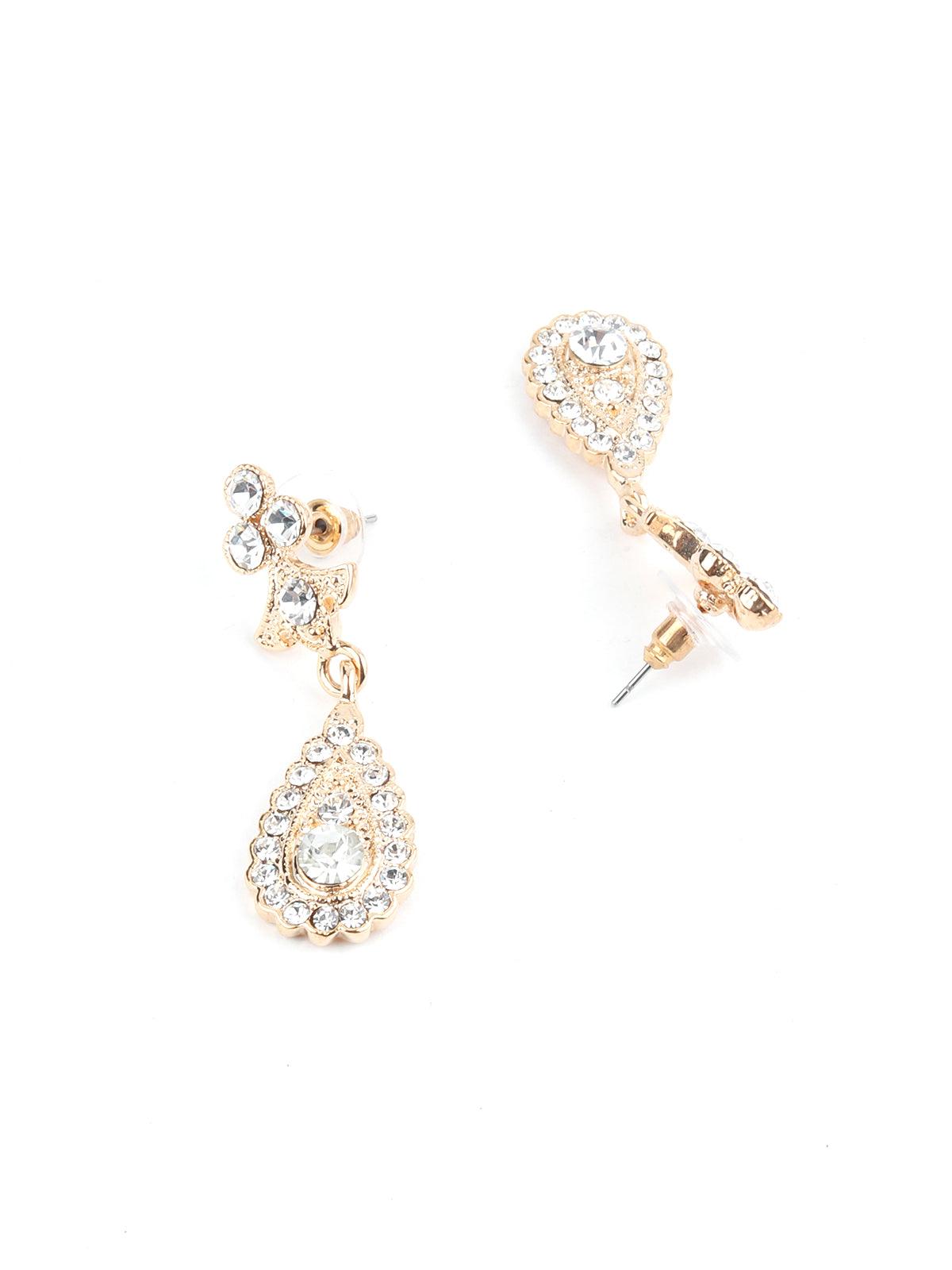 Women's Hermosa White Crystal Dangling Earring
