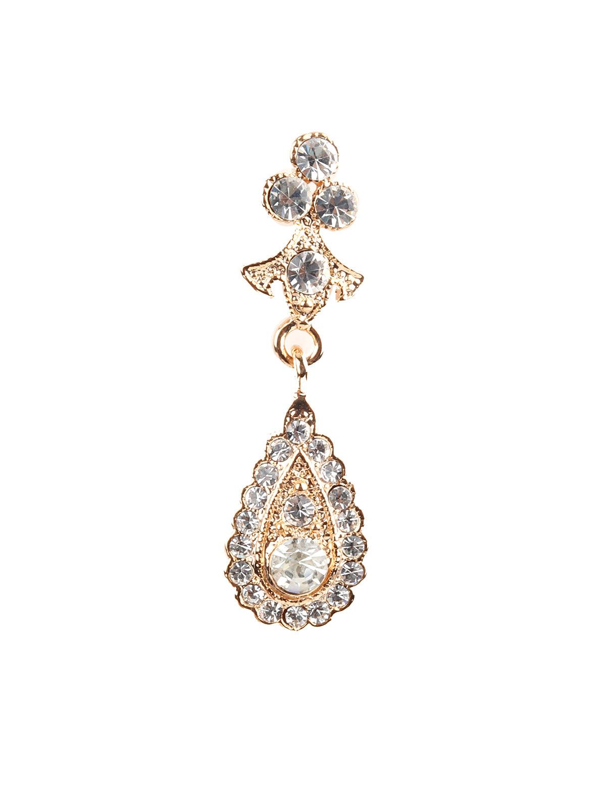Women's Hermosa White Crystal Dangling Earring