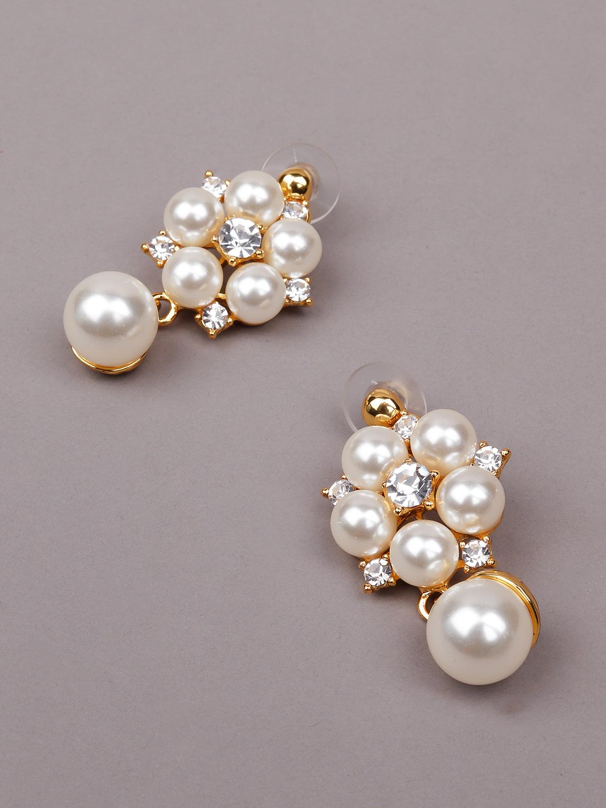 Women's High Quality White Beaded Necklace Se