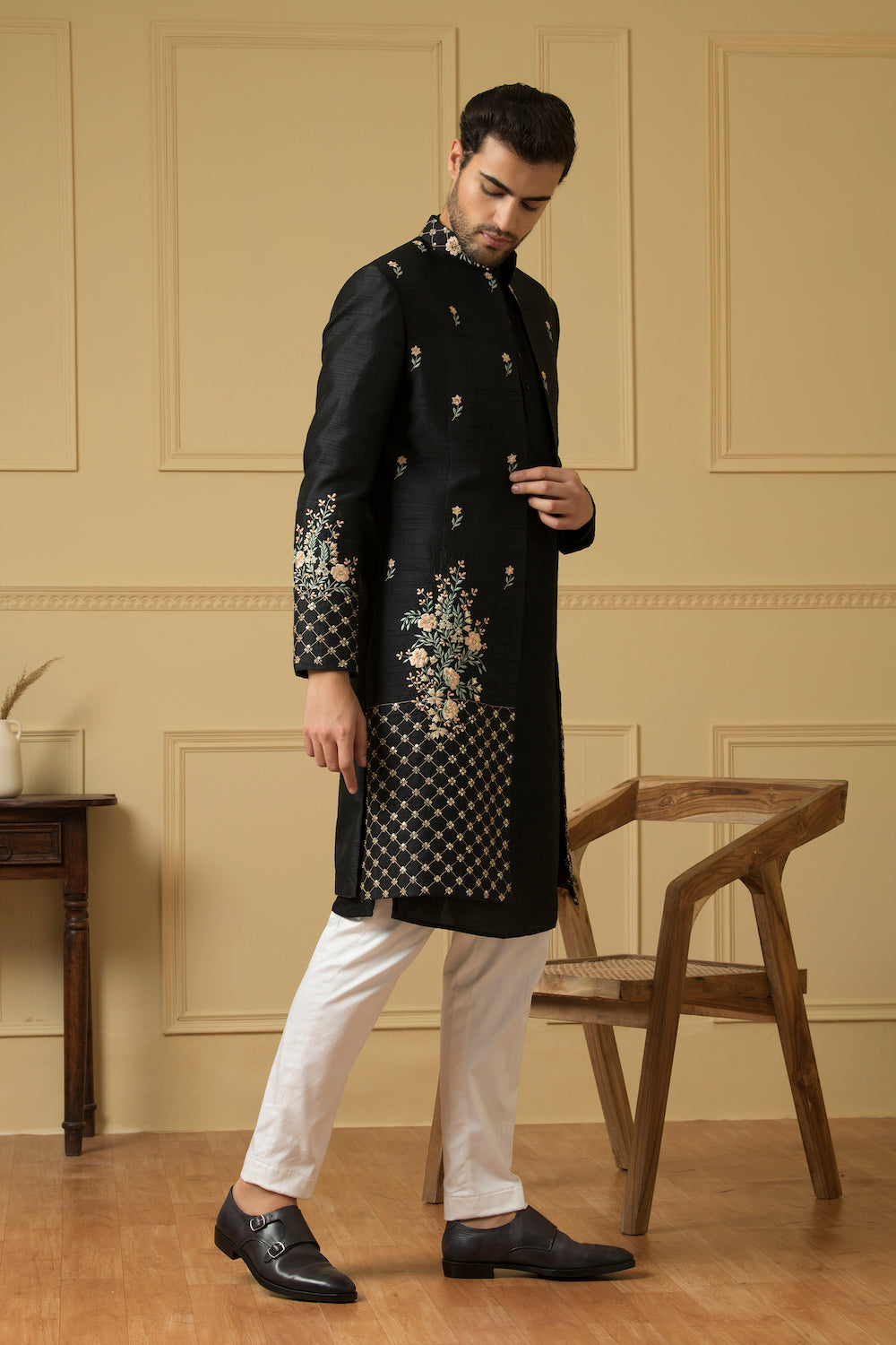 Men's Floral Noir Jacket Set - Hilo Design