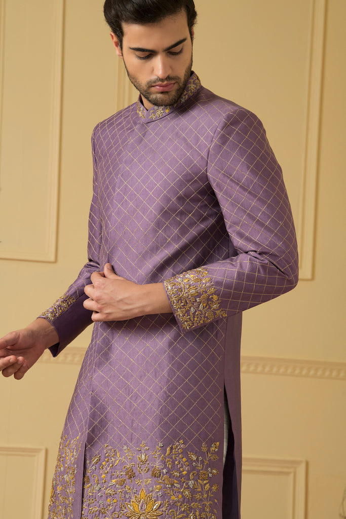 Men's Majestic Purple Marvel Sherwani