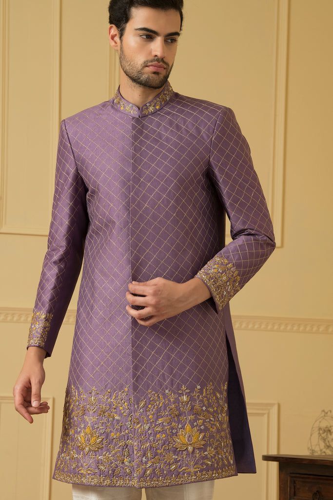 Men's Majestic Purple Marvel Sherwani