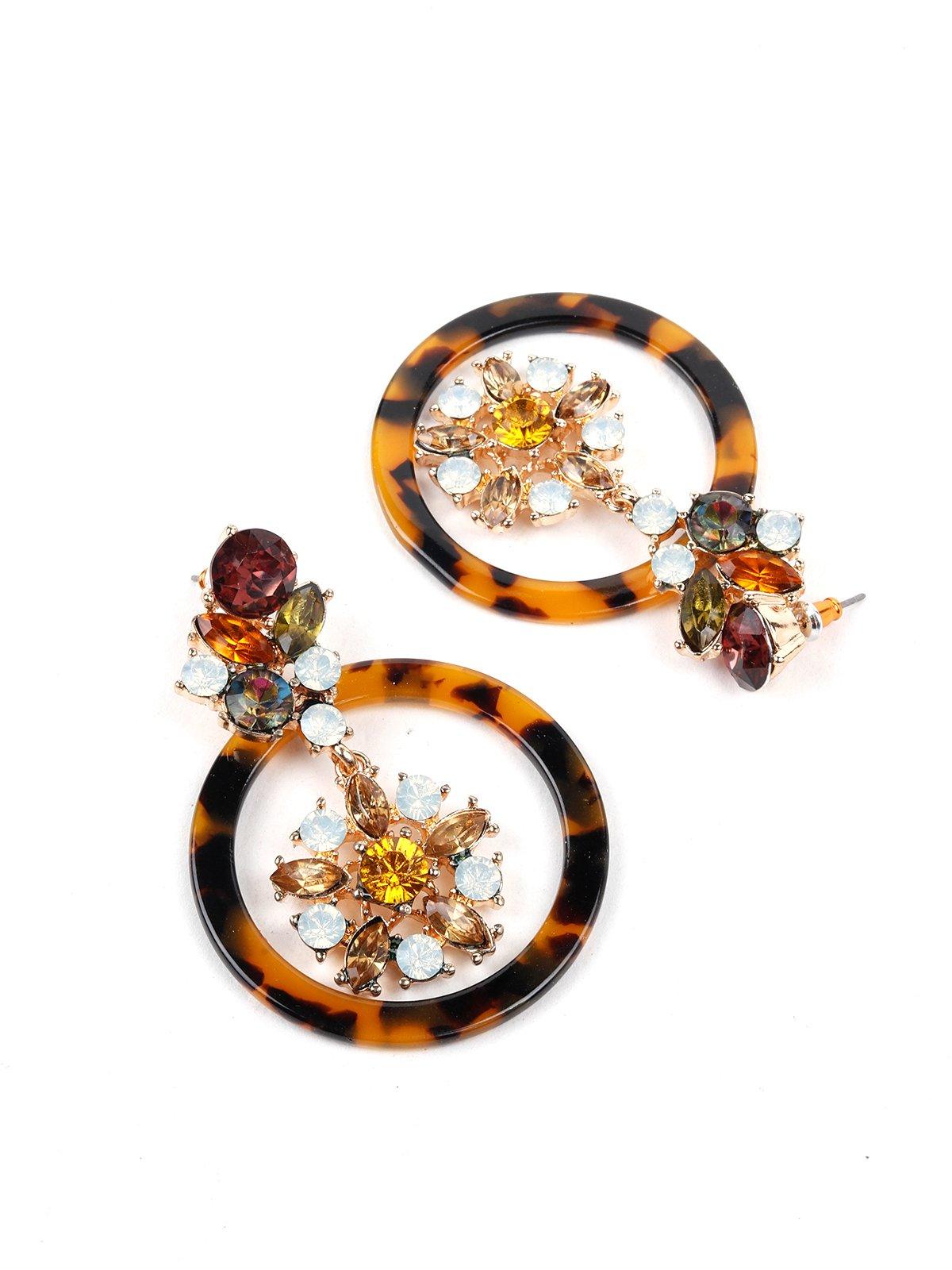 Women's Hoop Crystal Embellished Earring