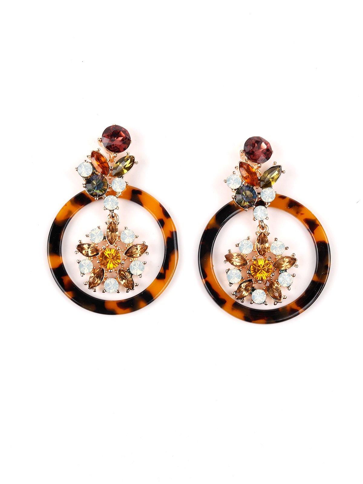 Women's Hoop Crystal Embellished Earring