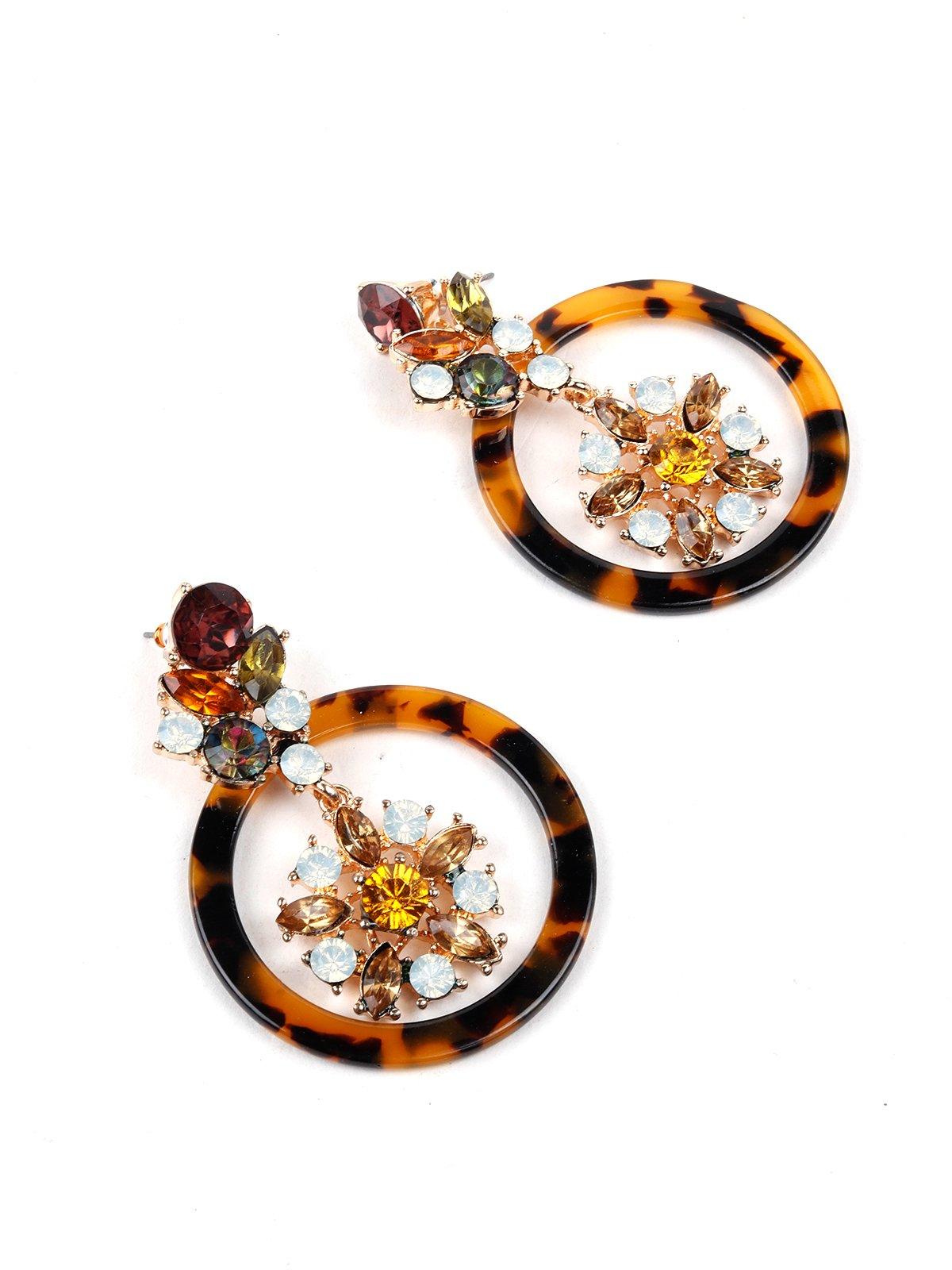 Women's Hoop Crystal Embellished Earring