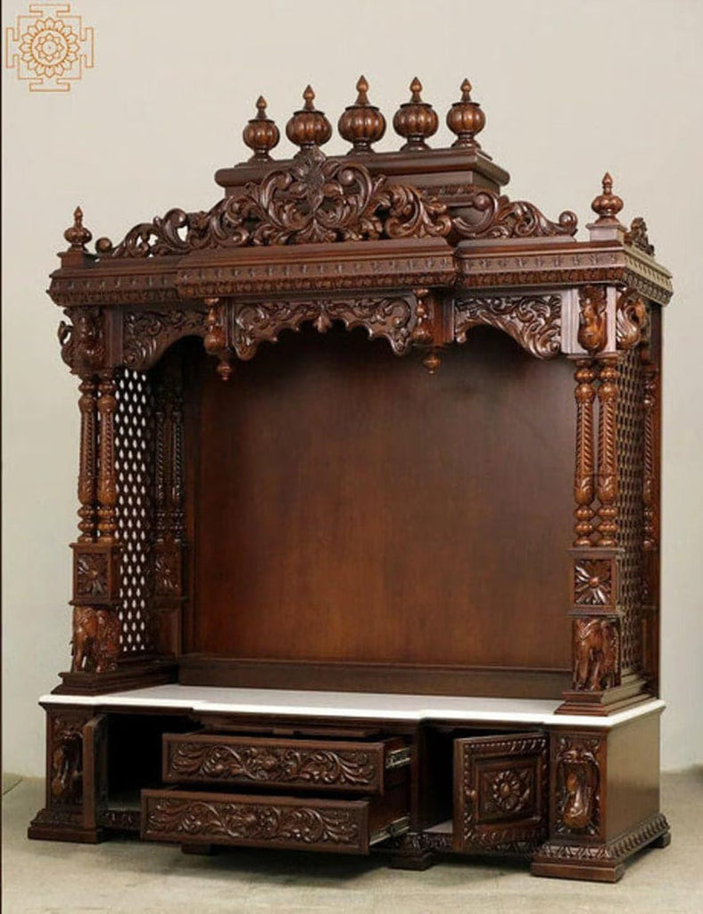 Wooden temple solid Teakwood Handmade Customizable Home Wooden Temple Large Wooden Mandir All Handcrafted Carving Temple Polished Mandir