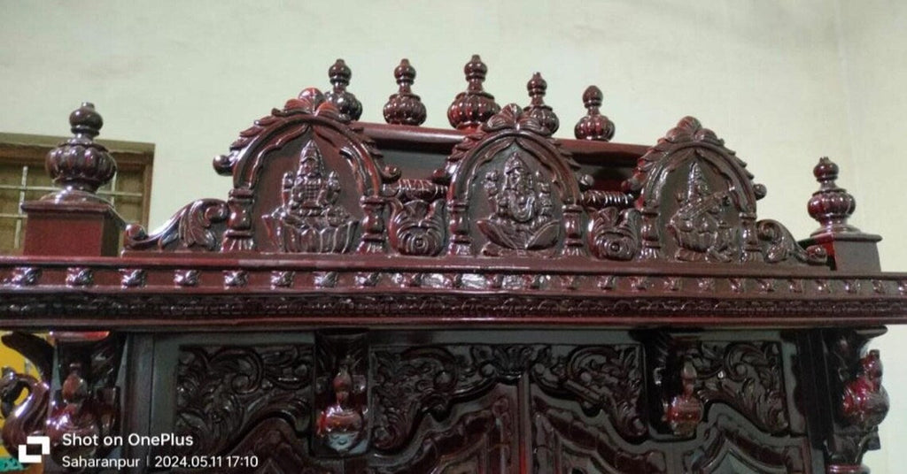 Home temple Handmade Customizable tarriff free Shipping home Wooden Temple solid teakwood hand carved unique Large Wooden Mandir traditional