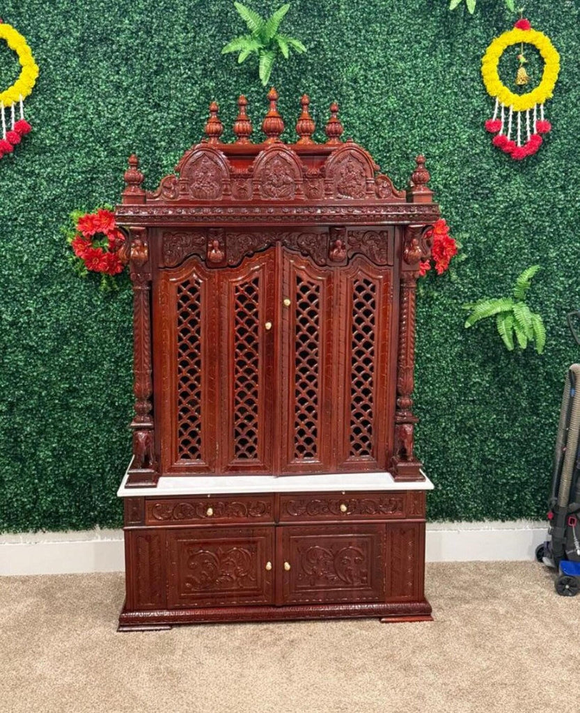 Home temple Handmade Customizable tarriff free Shipping home Wooden Temple solid teakwood hand carved unique Large Wooden Mandir traditional