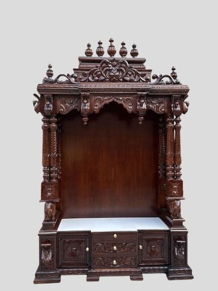 Puja mandir solid Teakwood Handmade Customizable Home Wooden Temple solid teakwood hand carved unique Large Wooden Mandir All Handcrafted