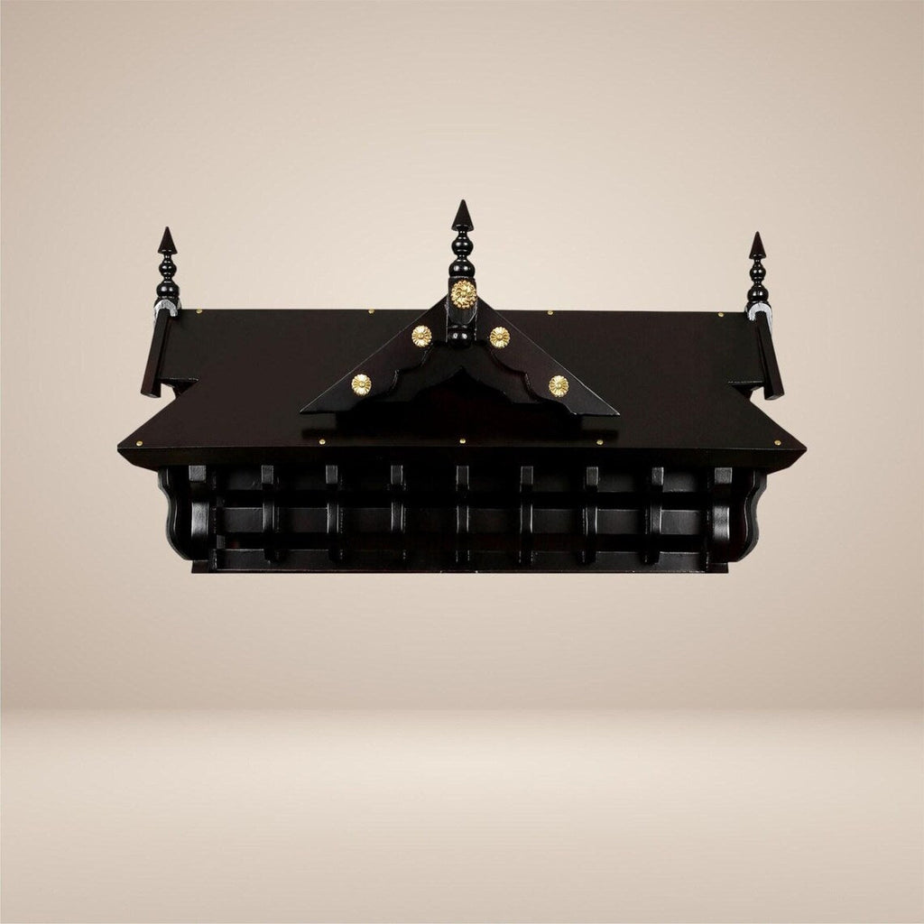 Puja mandir brass bells south indian design Handmade Customizable Home Wooden Temple solid teakwood hand carved unique Large Wooden Mandir