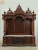 Wooden temple 65" Large solid Teakwood mandir handcarved traditional unique design Handmade Customizable Home Wooden Temple solid teakwood