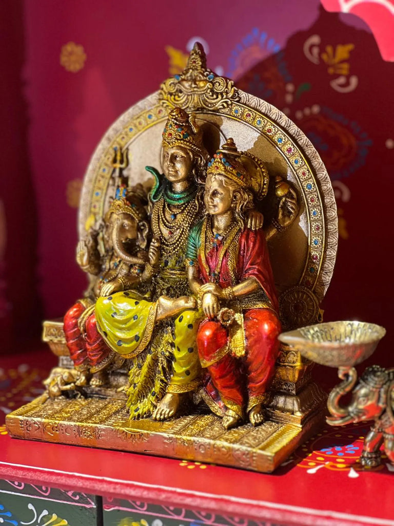 8 Inch Shiva Pariwar in Resin