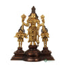 Brass Vishnu With Garud And Hanuman