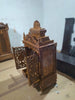 Handmade Teakwood Temple, Large Carved Mandir with Drawers