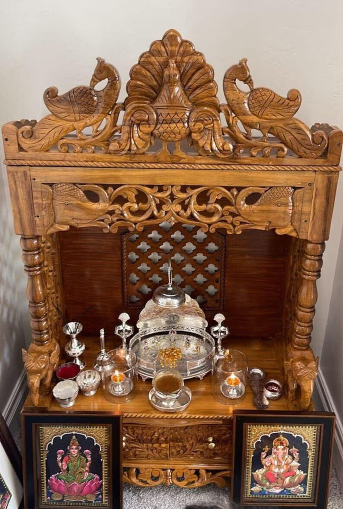 Wooden temple Handmade Customizable Home Wooden Temple solid teakwood hand carved unique Large Wooden Mandir All Handcrafted Carving