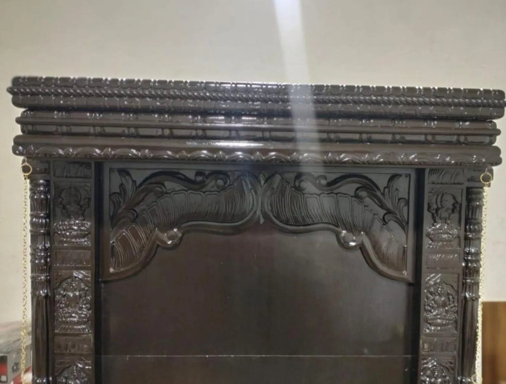 Home temple Handmade Customizable tariff free shipping solid teakwood hand carved unique Large Wooden Mandir All Handcrafted Carving