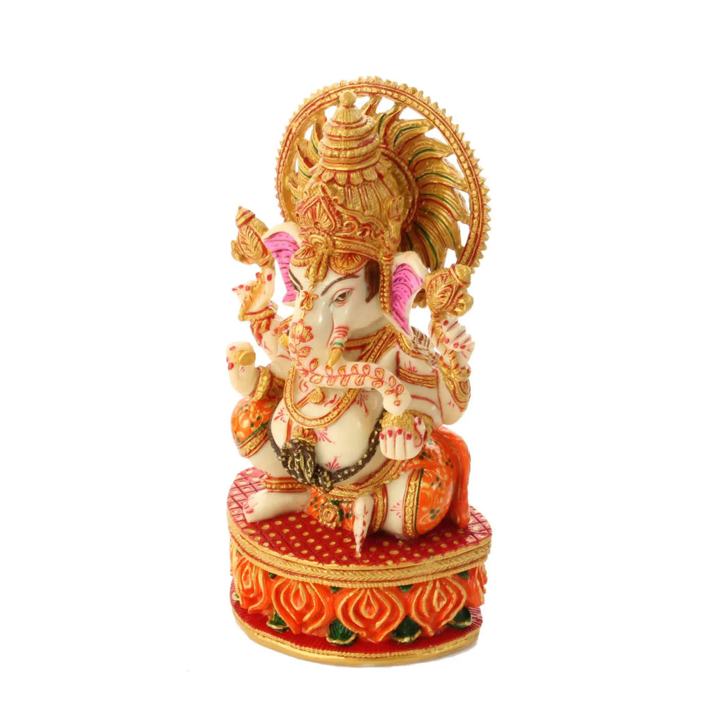 8â€³ Lord Ganesha Resin Idol
