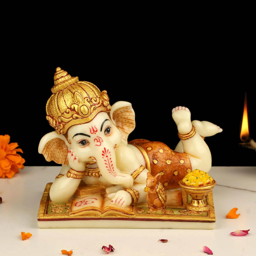 5" Baby Ganesh Fine Resin Idol