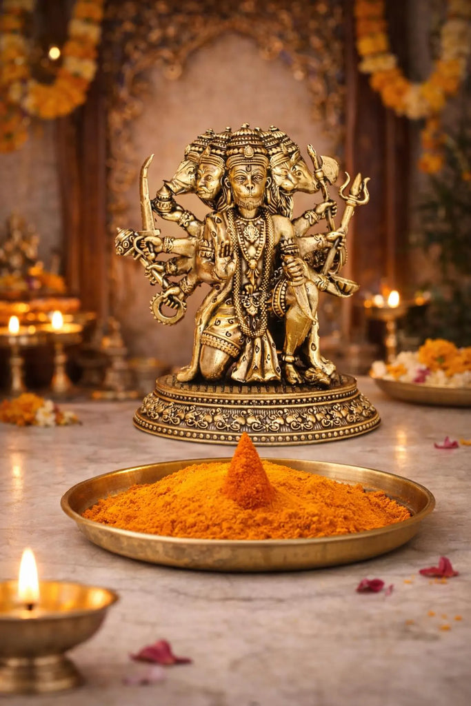 5 Inch Brass Panchmukhi Hanuman