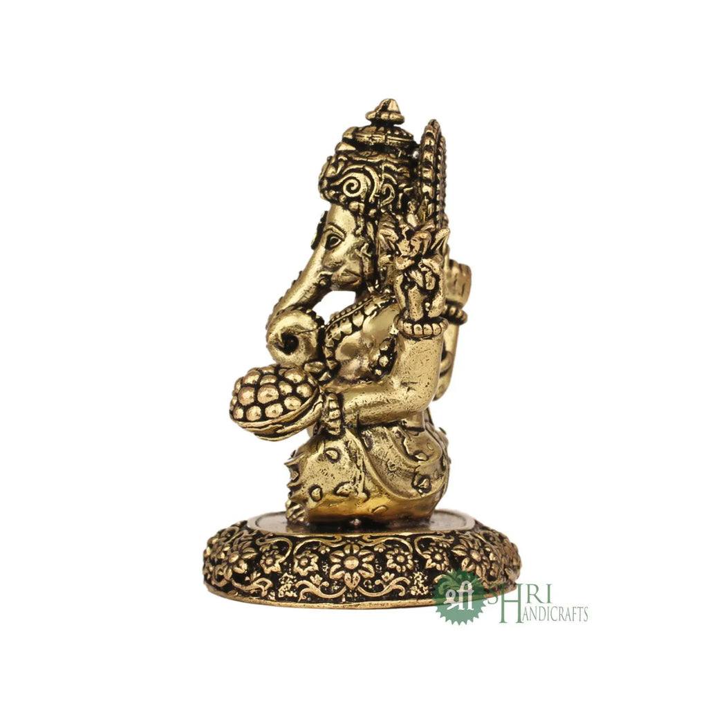 3 Inch Brass Ganesh Idol