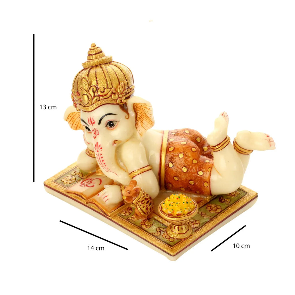 5" Baby Ganesh Fine Resin Idol